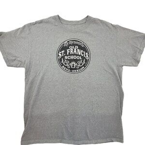 McMenamins old Francis School Bend, Oregon T Shirt Adult Large Gray